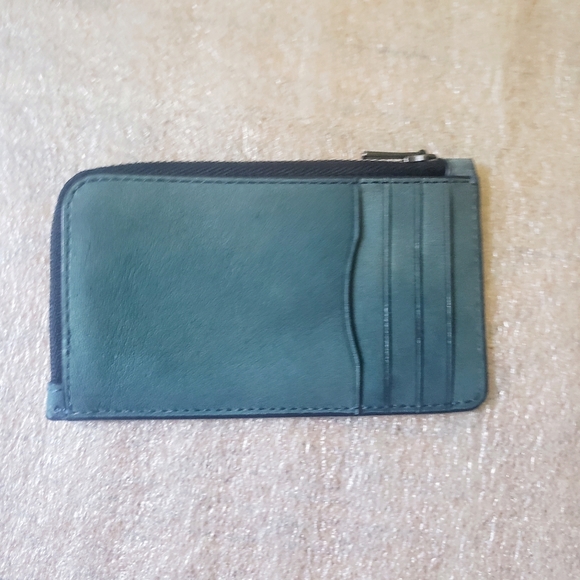 Coach L-Zip Card Case , NEW, Teal - Picture 4 of 7